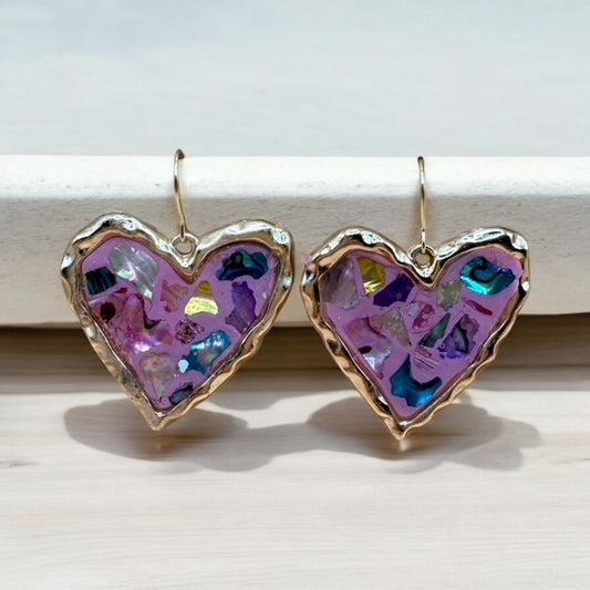 Pink Mosaic Hearts