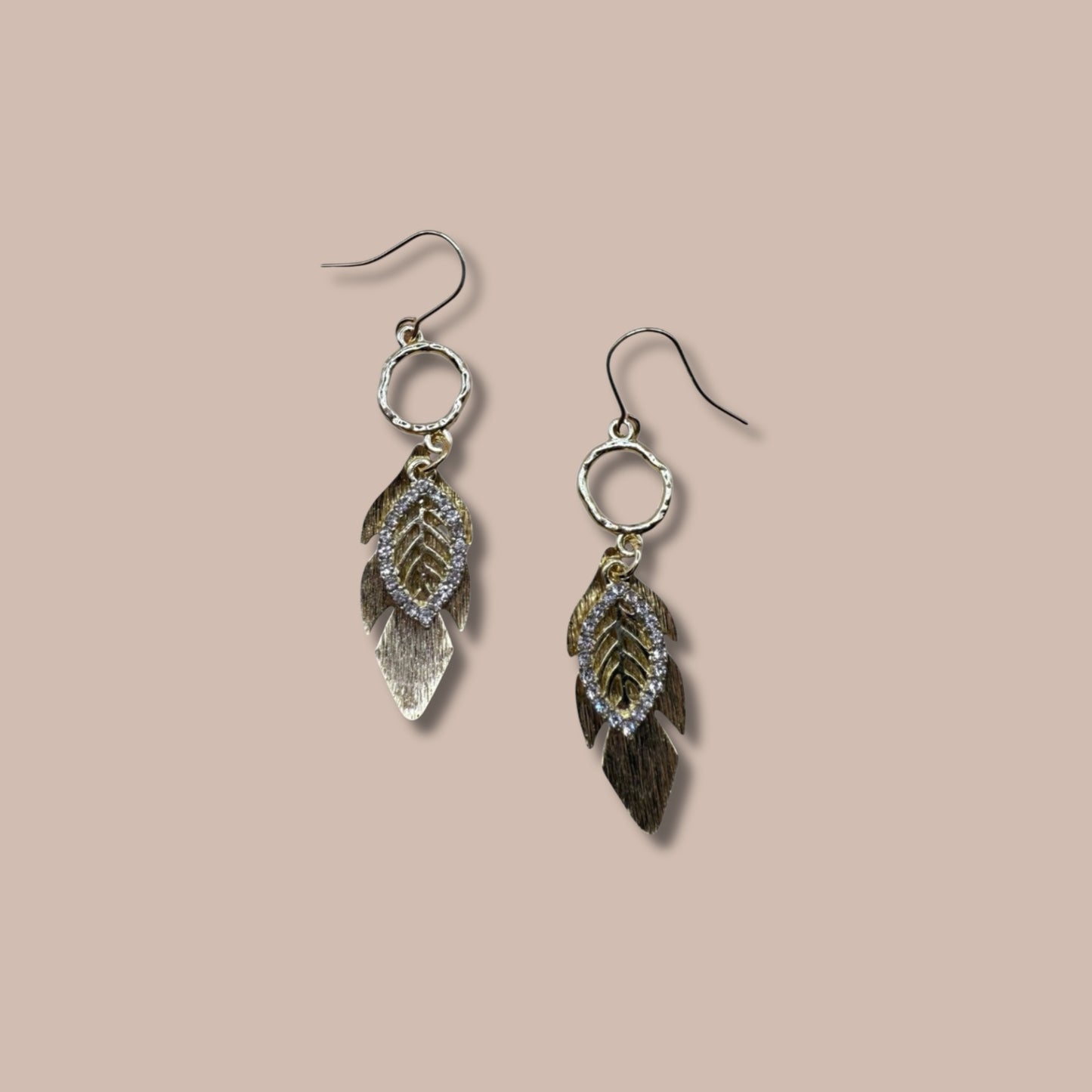 Long Golden Fern Drops