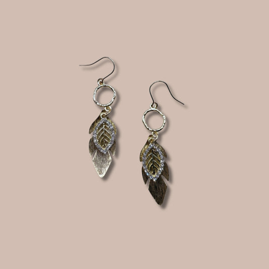 Long Golden Fern Drops